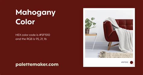 Mahogany Color Hex 5f1510 Meaning And Live Previews Palettemaker