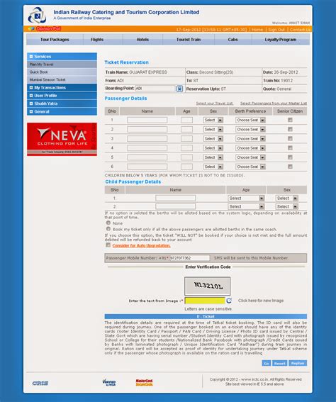 Irctc Train Reservation - Tabitomo