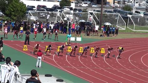 2015 茨城県高校新人陸上 男子100m準決勝1組 Youtube