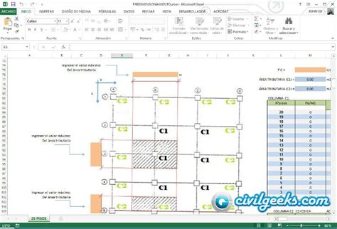 Excel Para Pre Dimensionamiento De Vigas Columnas Y Zapatas Artofit