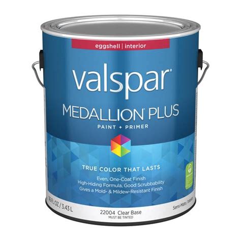 Valspar 1 Gallon Clear Base Eggshell Medallion Plus Interior Paint And Primer 028 0022004 007