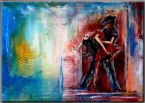 Burgstaller Abstrakte Gem Lde Original Bild Kunst Malerei Tango Tanzen