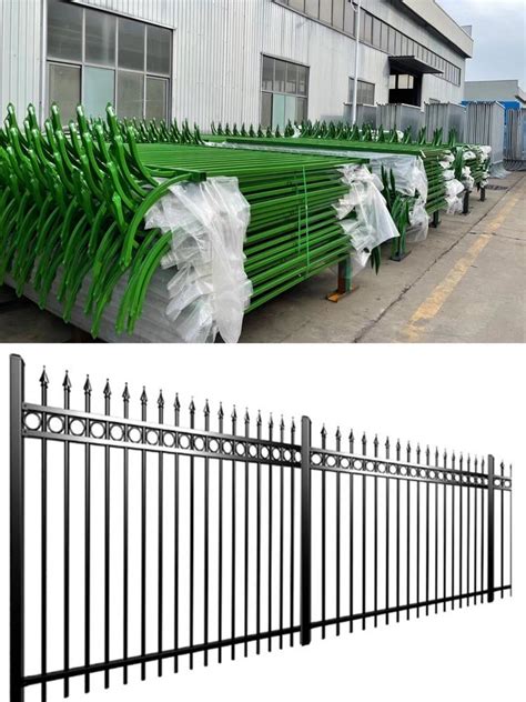 Custom OEM New Design Cheap Wrought Iron Fence Panel Black Prefab