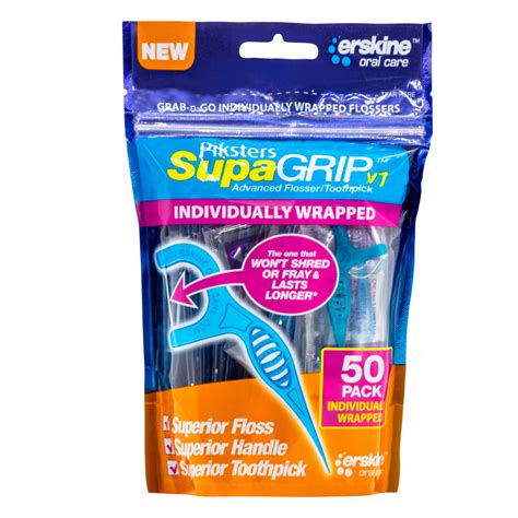 Piksters® Supagrip™ Floss Picks 50pk