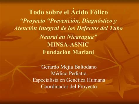 Ppt Todo Sobre El Cido F Lico Proyecto Prevenci N Diagn Stico Y