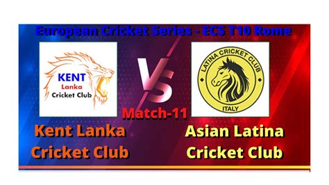 Kent Lanka Vs Asian Latina European Cricket Series Ecst Rome