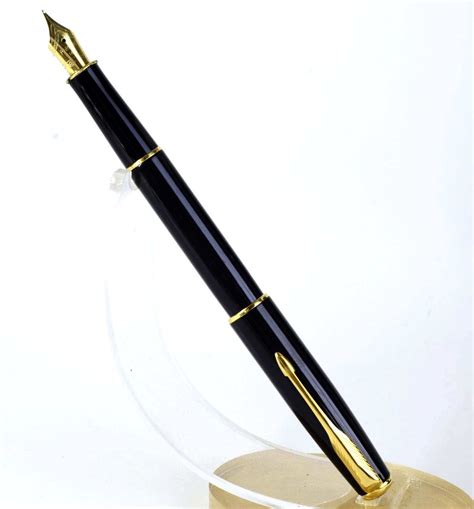 Buy Online Parker Sonnet 18k Black Lacquer Fountain Pen 18k Gold M Nib