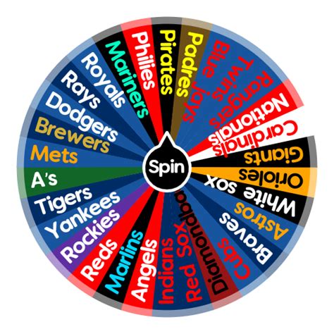 Mlb Teams Spin The Wheel Random Picker