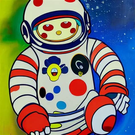 Astronaut Painting By Takashi Murakami Stable Diffusion Openart