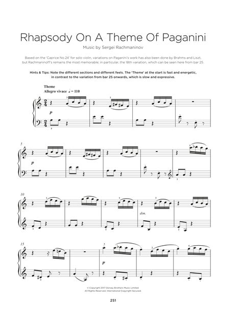 Rhapsody On A Theme Of Paganini Variation XVIII By Sergei Rachmaninoff