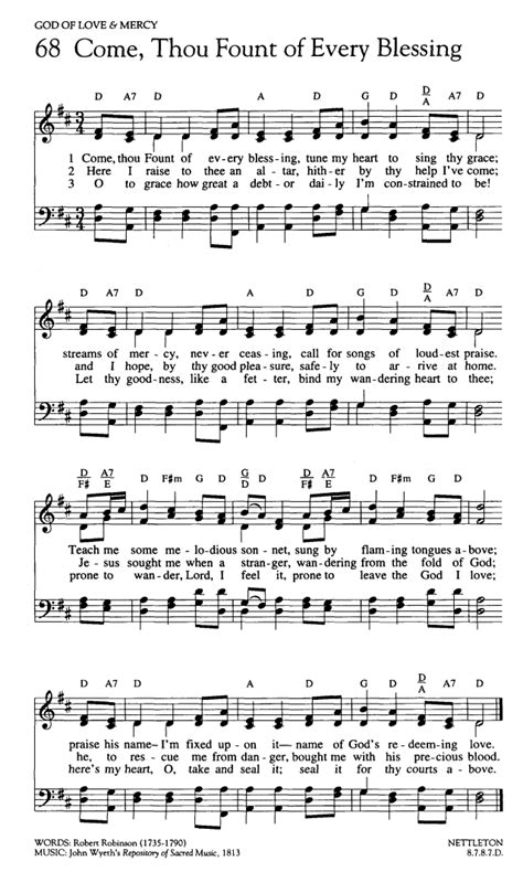 Come Thou Fount Blessed Music Express Sheet Music