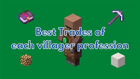 Best Trades Of Each Villager Profession In Minecraft Java Youtube