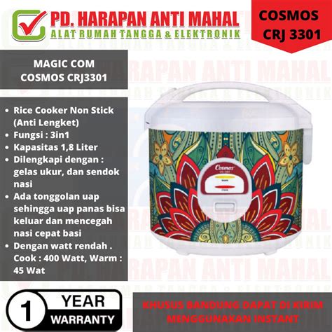 Jual MAGIC COSMOS CRJ 3301 KAPASITAS 1 8 LITER Rice Cooker 1 8