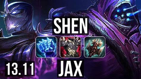 Shen Vs Jax Top 2 3m Mastery 1800 Games 8 2 16 Dominating Kr