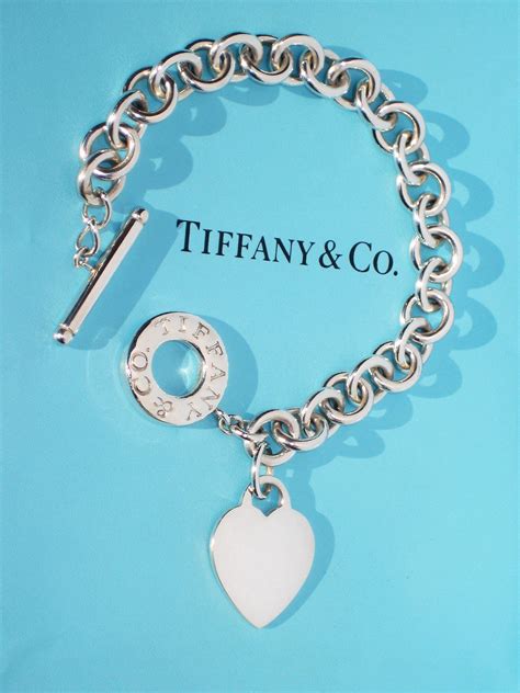 Tiffany And Co 專櫃正品 手鍊 愛心 無刻字 T扣 925 純銀 Yahoo奇摩拍賣