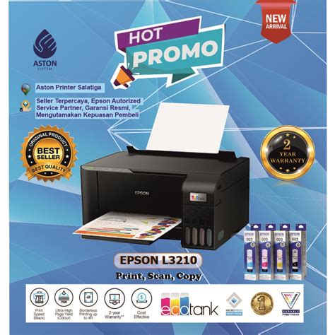 Jual Printer Epson L3210 Black Print Scan Copy All In One Pengganti L3110 Ink Shopee Indonesia