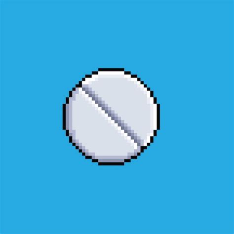 Premium Vector Pixel Art Illustration Tablet Pill Pixelated Tablet