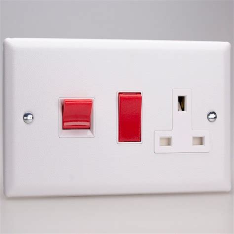 Varilight Urban Chalk White 45a Cooker Switch With 13a Dp Switched Socket Ukes