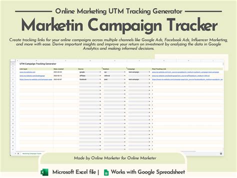 Marketing Campaign Tracker Utm Tracking Generator Marketing Tracking