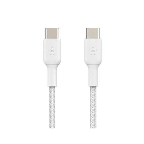 Belkin Type C To Type C Charging Cable Braided Cable 1 M White Cab004bt1mwh