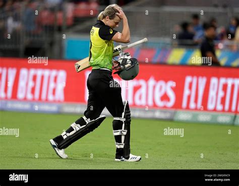 Australias Ellyse Perry Walks Off After Losing Her Wicket To India For