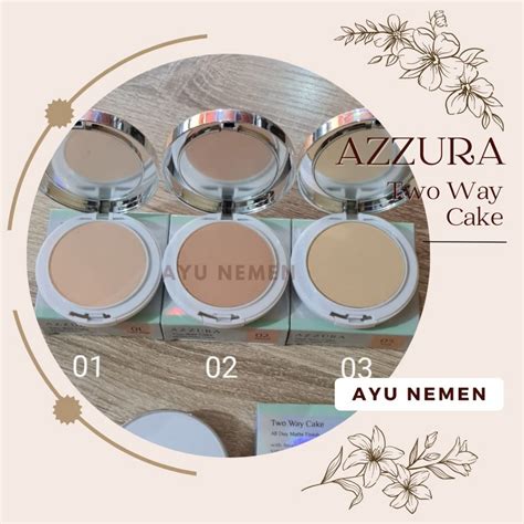 Jual AZZURA TWO WAY CAKE ALL DAY MATTE FINISH 14gr AZZURA ALL DAY