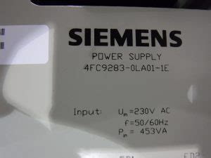 Siemens Power Supply Fc Ola E Diagnostic Solutions