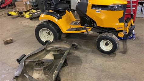 How To Remove Blades On A Cub Cadet XT2 50 Mower Deck YouTube