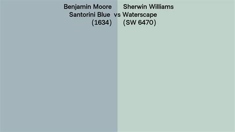 Benjamin Moore Santorini Blue Vs Sherwin Williams Waterscape Sw 5355