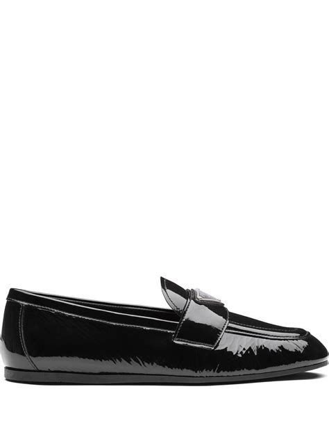 Prada Naplak Leather Loafers In Black Lyst