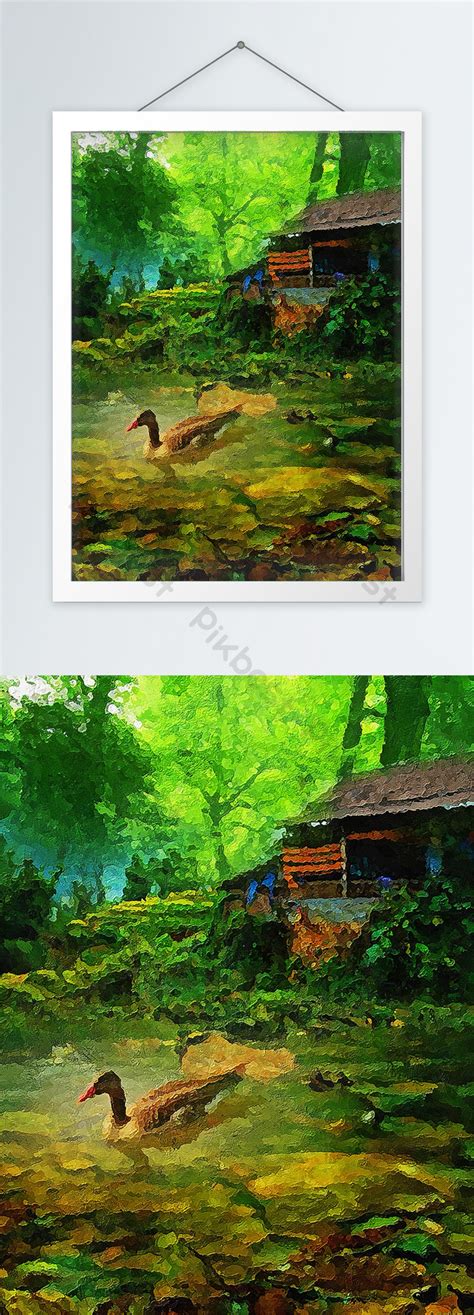 Oil Painting Landscape Decors & 3D Models | PSD Free Download - Pikbest