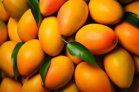 Premium Ai Image Mango Delight A Captivating Closeup Of A Luscious Heap