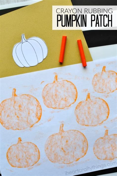 Crayon Rubbing Pumpkin Patch Craft I Heart Crafty Things