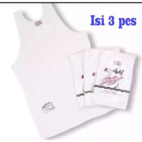 Jual Singlet Pria Dewasa Swan Brand Isi 3 Pcs Termurah Kaos Dalam Pria