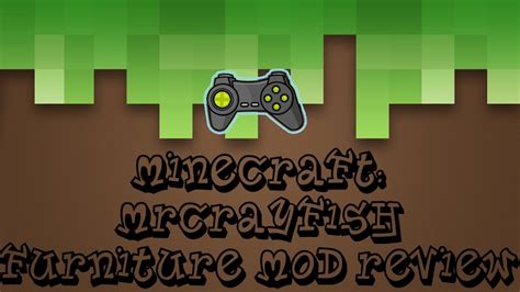 Minecraft MrCrayFish Furniture Mod Review YouTube