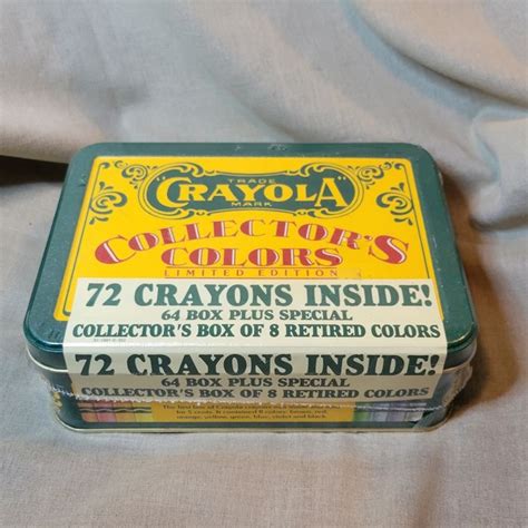 Vintage Sealed Crayola Collectors Colors Limited Edition Tin 72 Crayons