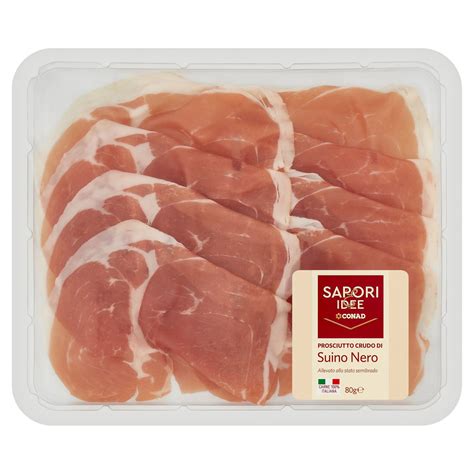 Prosciutto Crudo Di Suino Nero 80g Conad Online Conad