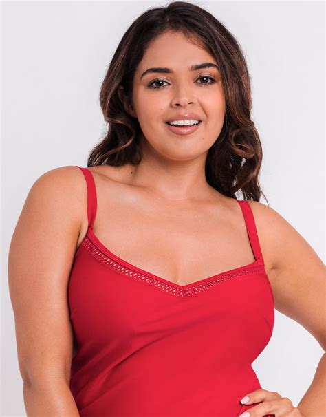 Curvy Kate First Class Plunge Tankini Multiway Top Red Brastop Us