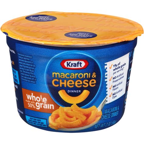 Kraft Easy Mac Whole Grain Original Flavor Macaroni And Cheese Cup Oz