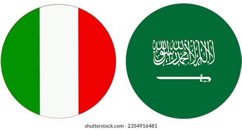 Italy National Flag Saudi Arabia Official Stock Illustration 2354916481 ...