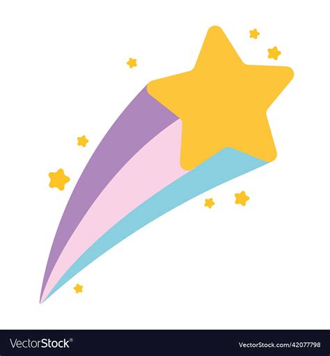 Shooting Star Cartoon Royalty Free Vector Image