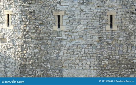 Close Up of a Medieval Castle Stone Wall Stock Image - Image of ...