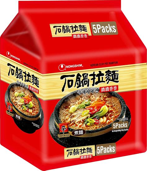 Nong Shim Korean Claypot Ramyun 5 X 120g Amazon Ca Grocery