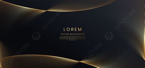 D Modern Luxury Template Design Golden Wave Stripes Line With Light