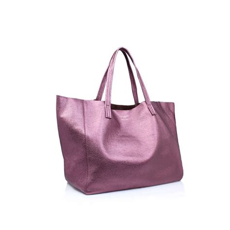 Violet Horizontal Tote Metallic Tote Bag By Kurt Geiger London Kurt