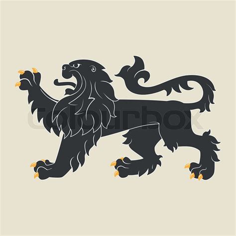 Heraldic Lion Stock Vector Colourbox