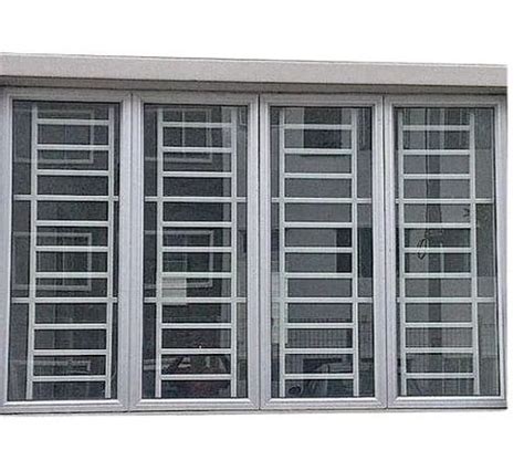 White 4x6 Feet Inward And Outward Modern Stainless Steel Window Grills