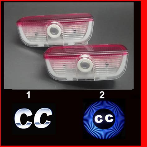 2pcs Led Door Light With Vw Logo Projector Laser Lamp Welcome Door Logo