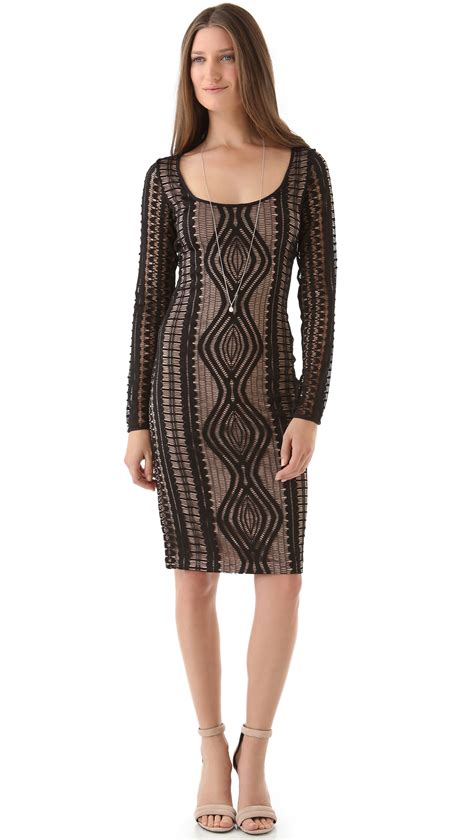 Bcbgmaxazria Tanya Lace Dress In Black Lyst