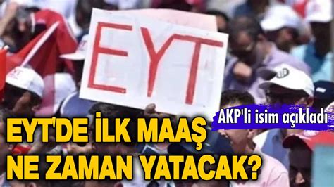 EYT de ilk maaş ne zaman yatacak AKP li isim açıkladı